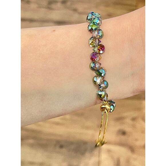 Blue Swarovski Beaded Bracelet - Picture 7 of 11